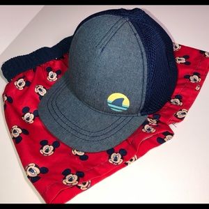 Disney Baby boys trunks/Old Navy Toddler hat